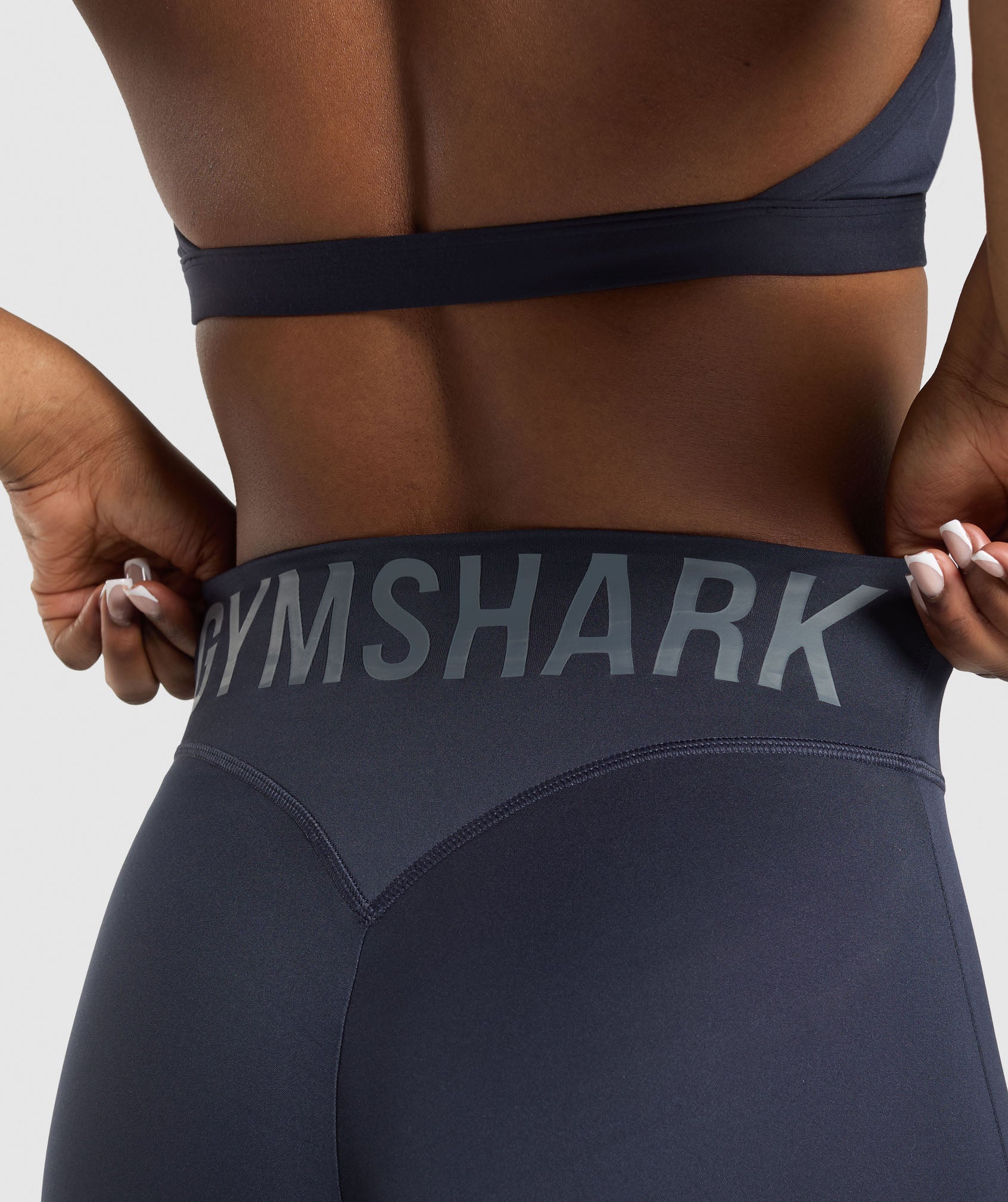 Women's Gymshark Wordmark Graphic Leggings Heavy Blue