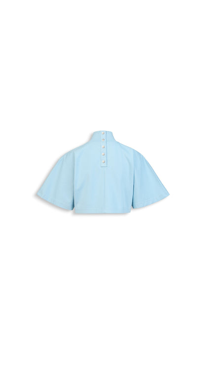 Alaïa Cropped Cotton Jersey T-Shirt