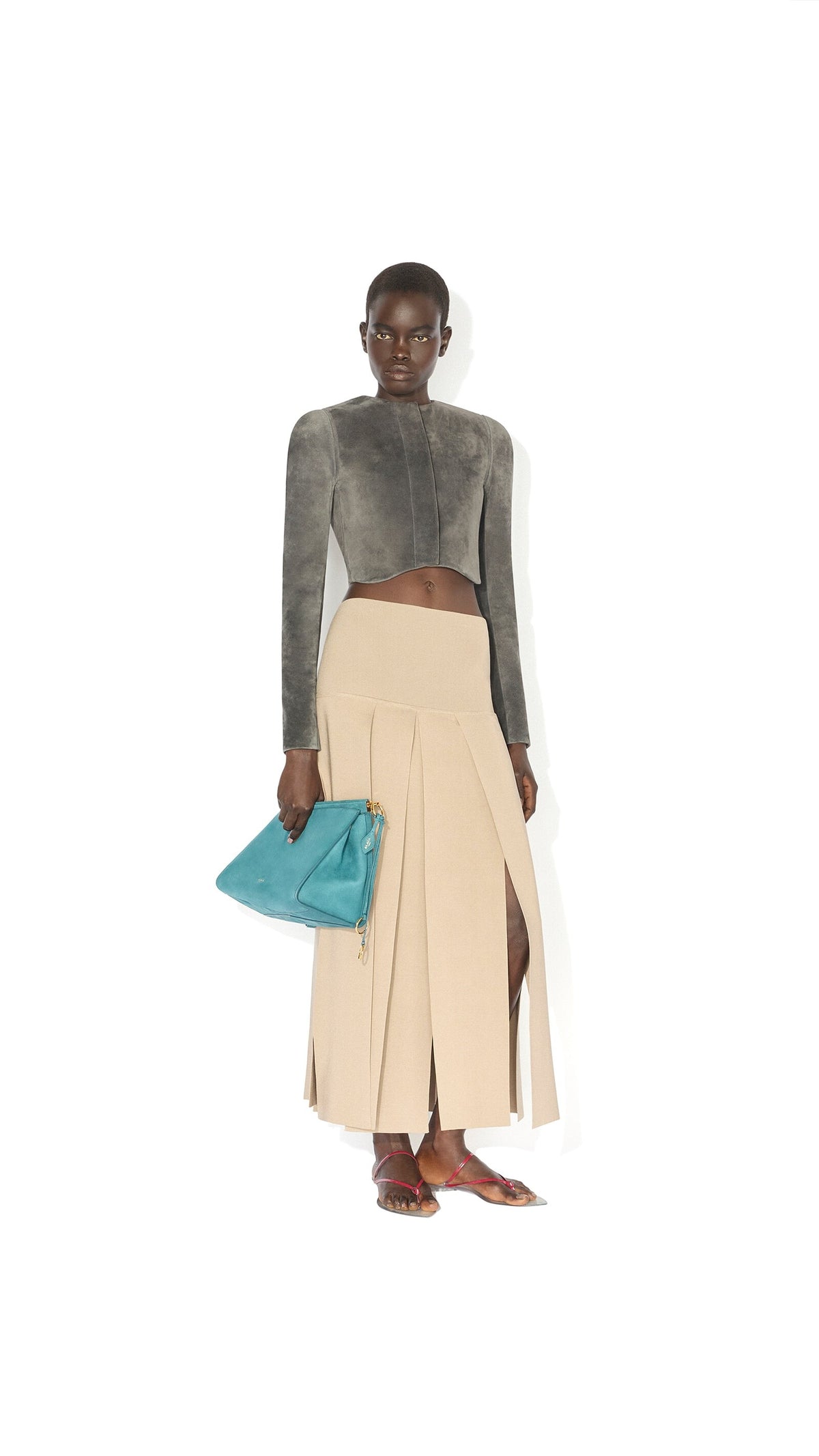 Alaïa Suede Goatskin Tailored Jacket