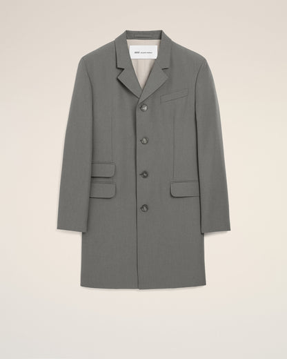 AmiParis Grey New Wool Straight Simple Breasted Jacket