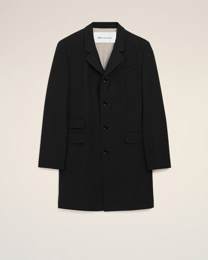 AmiParis Black New Wool Straight Simple Breasted Jacket