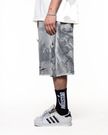 Hellstar Marble Mirror Face Shorts