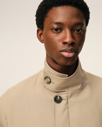 AmiParis Beige New Wool Harrington Jacket