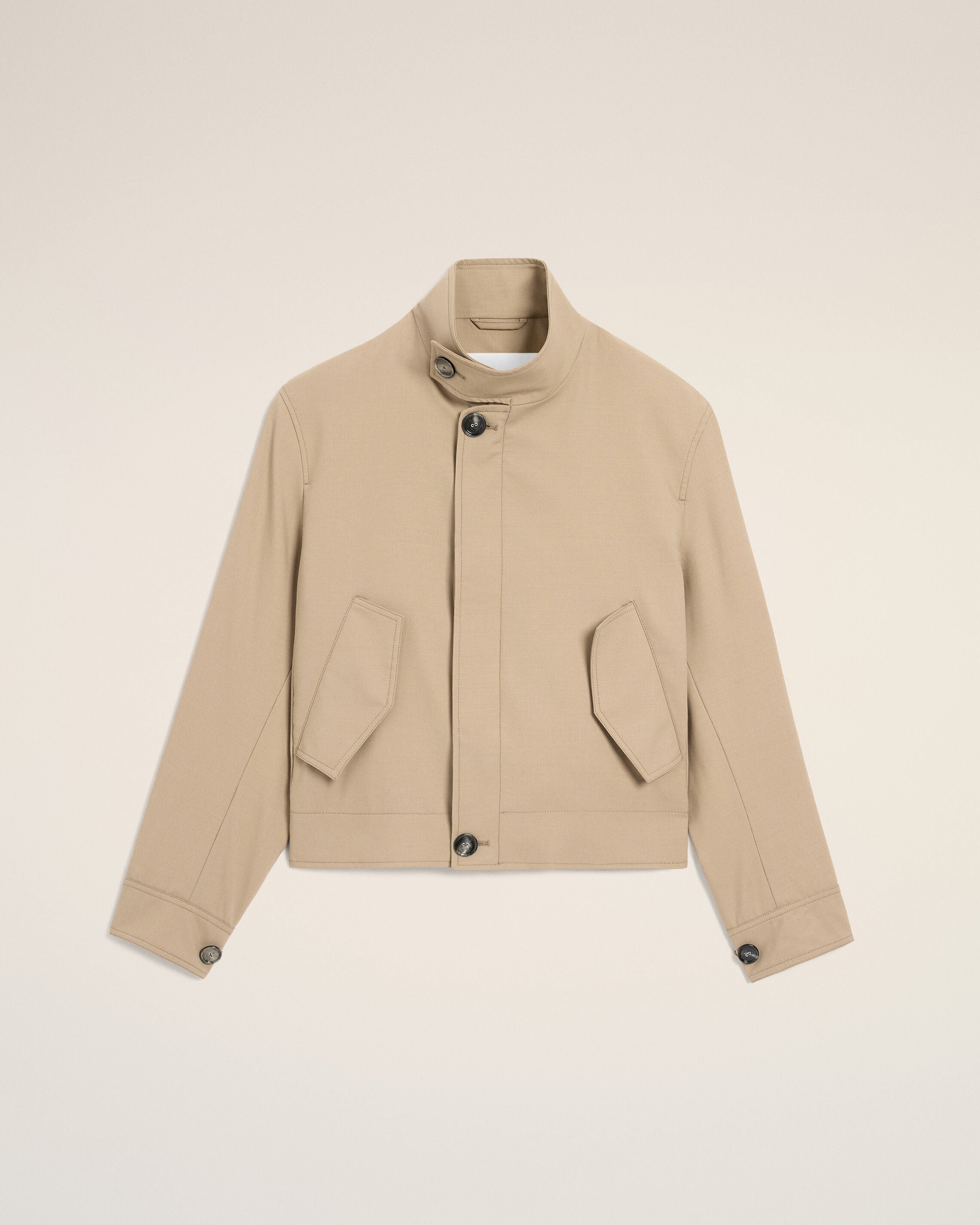 AmiParis Beige New Wool Harrington Jacket