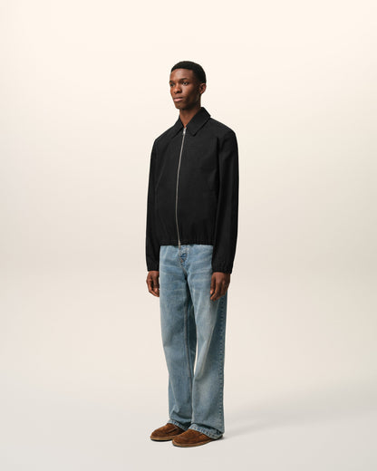 Black Cotton Ami De Cur Zipped Jacket