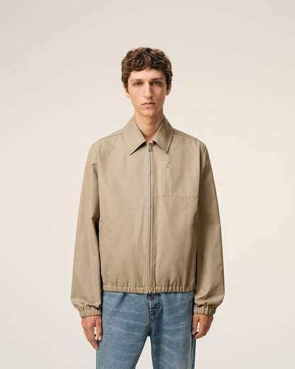 Beige Cotton Ami De Cur Zipped Jacket