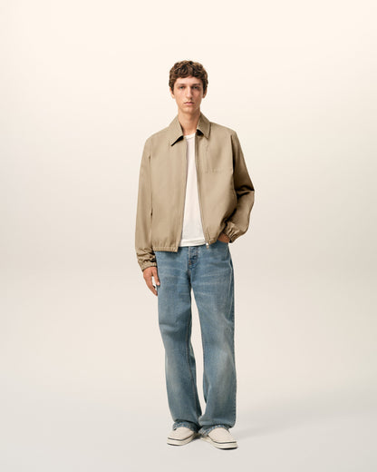 Beige Cotton Ami De Cur Zipped Jacket