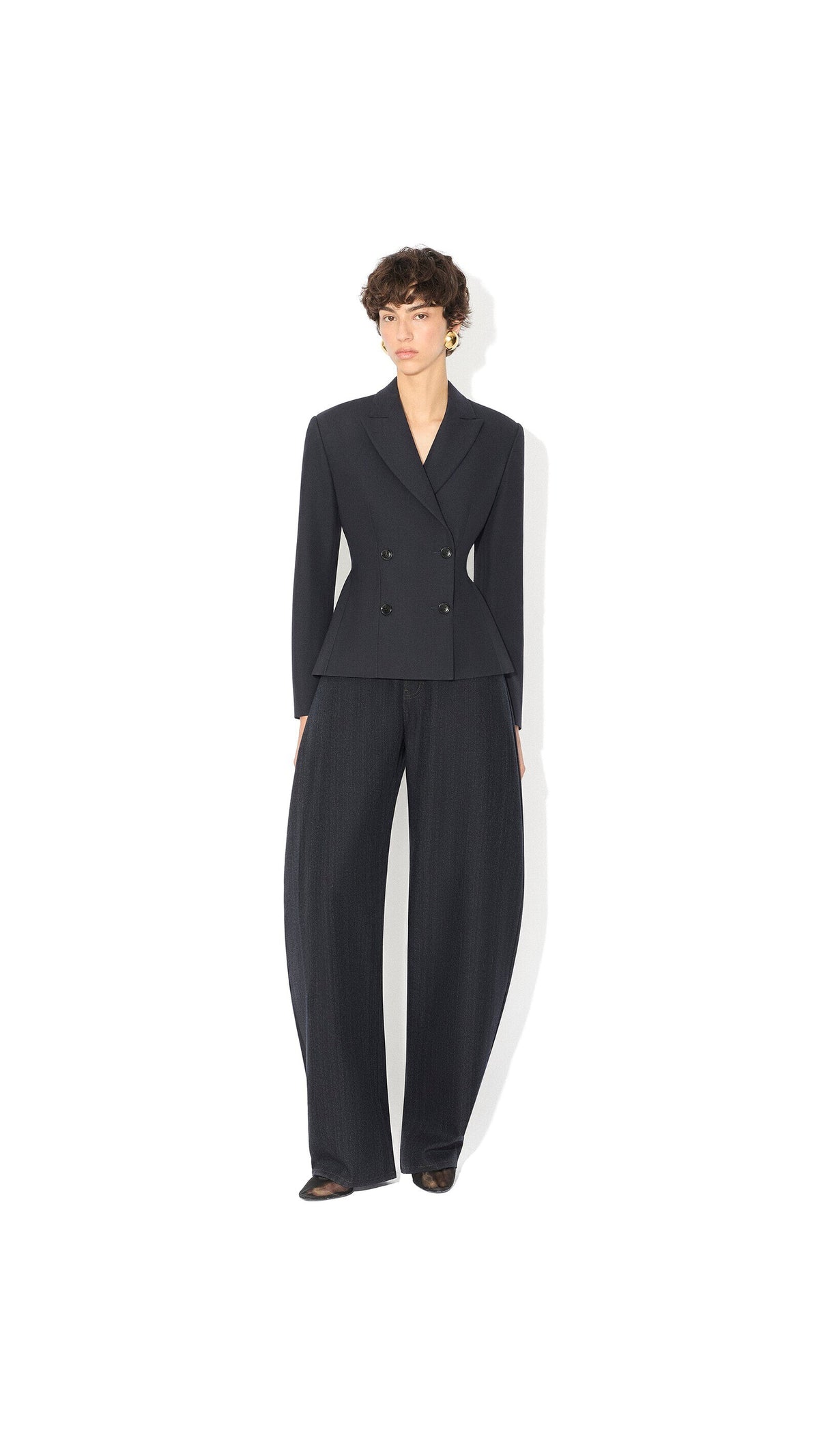 Alaïa Light Wool Double-Breasted Jacket
