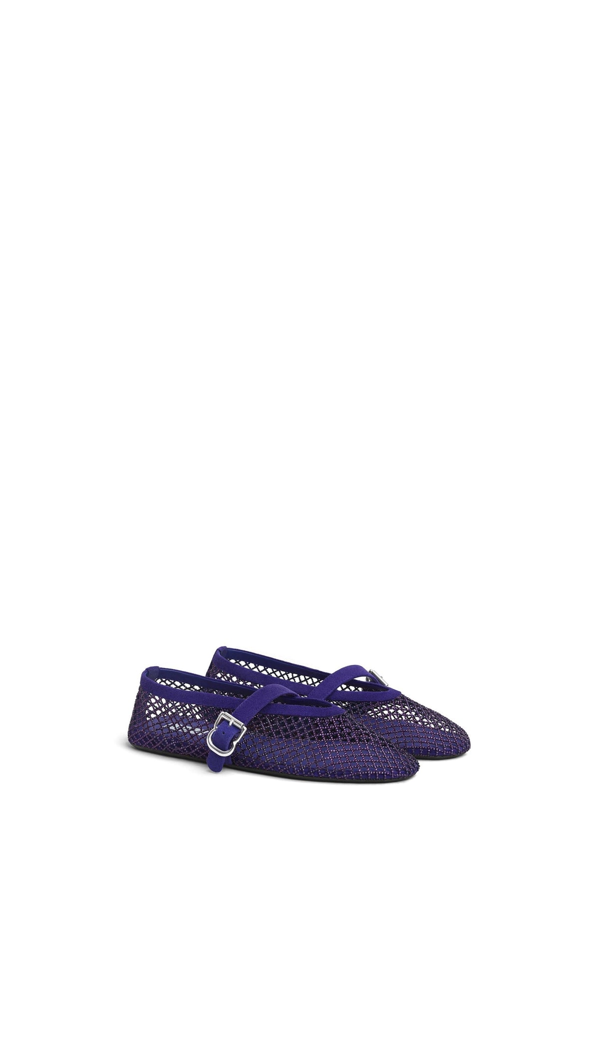 Alaïa Ballet Flats In Strass Fishnet