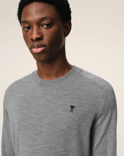 Grey Wool Crewneck Ami De Coeur Sweater