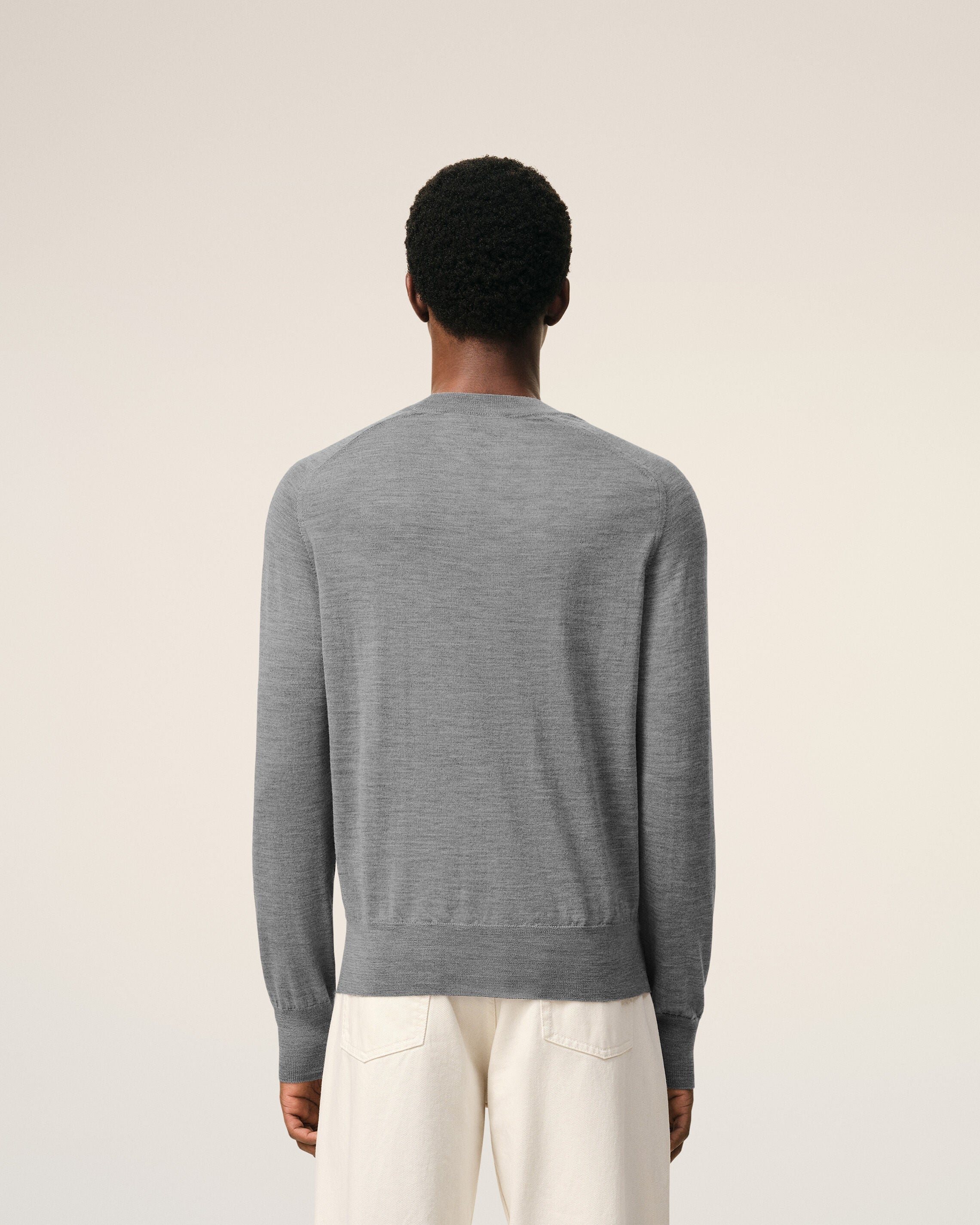 Grey Wool Crewneck Ami De Coeur Sweater