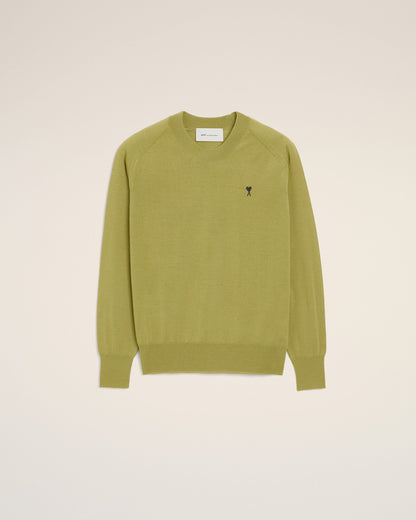 Green Wool Crewneck Ami De Coeur Sweater