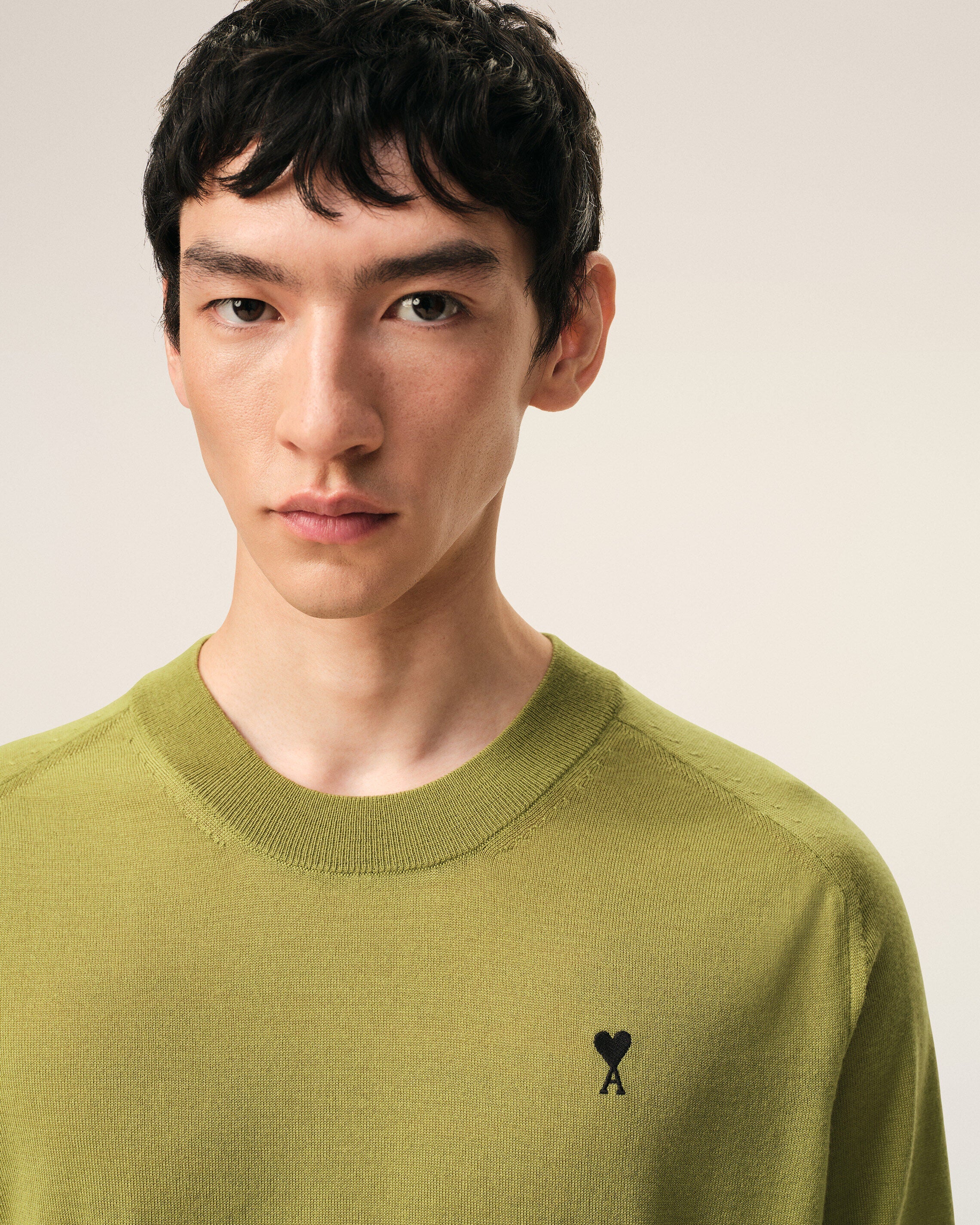 Green Wool Crewneck Ami De Coeur Sweater