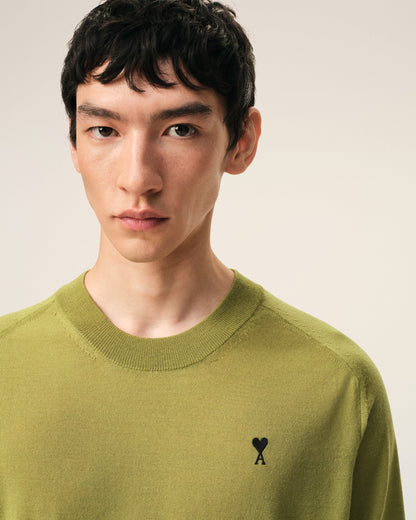Green Wool Crewneck Ami De Coeur Sweater