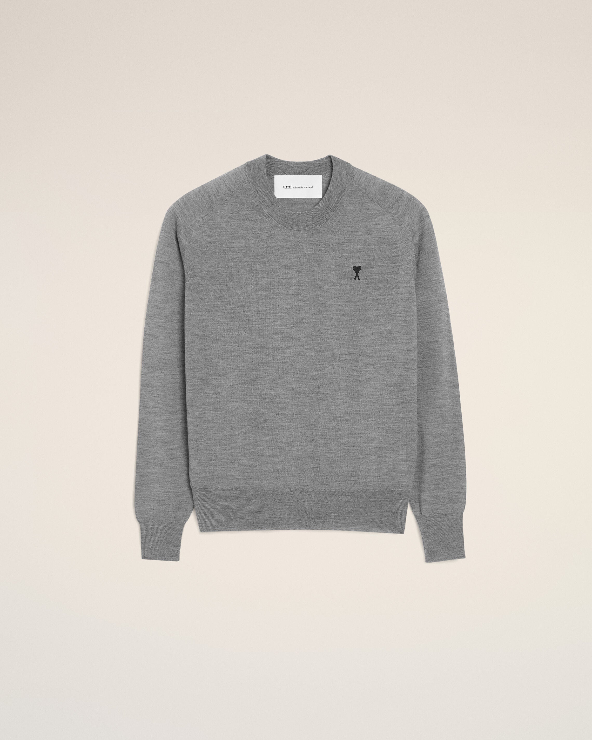 Grey Wool Crewneck Ami De Coeur Sweater