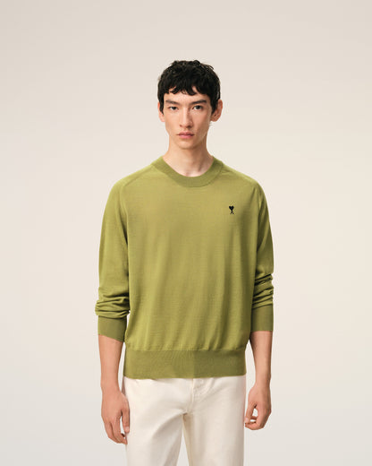 Green Wool Crewneck Ami De Coeur Sweater