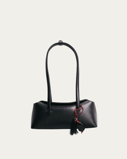 Freja Mini Chrystie Bag Reptile Noir