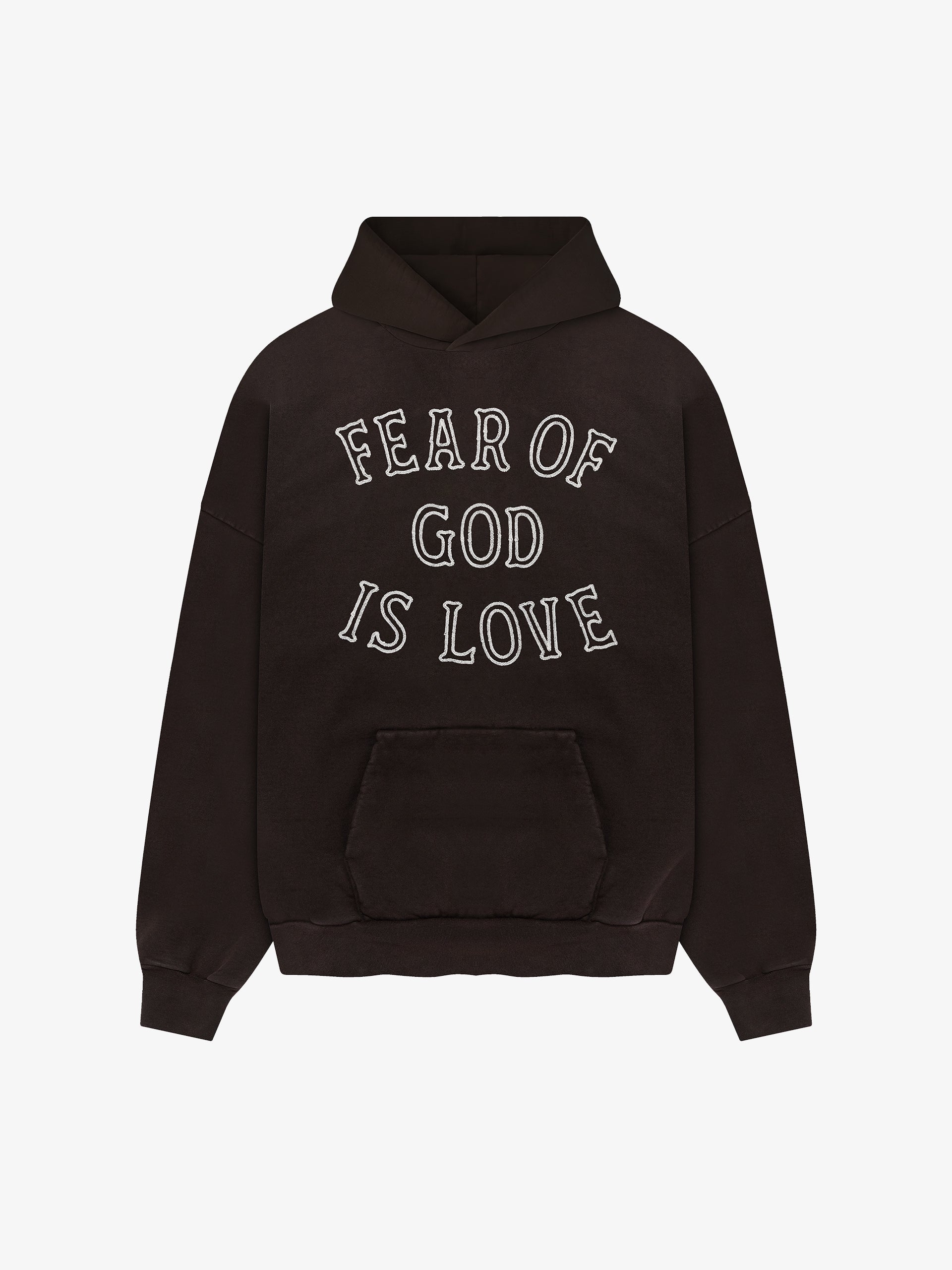 Essentials Fear Of God Is Love Hoodie Brown