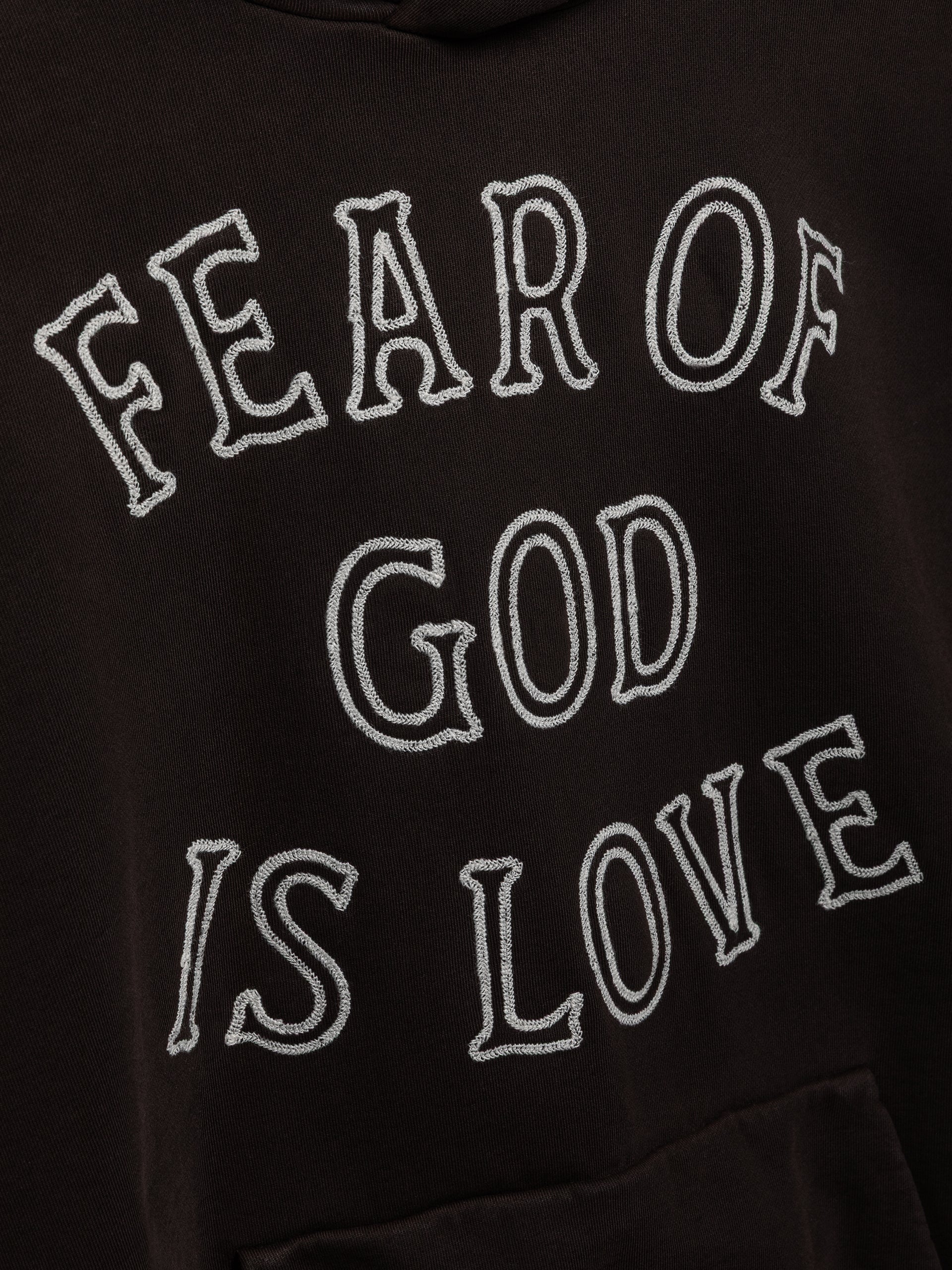 Essentials Fear Of God Is Love Hoodie Brown