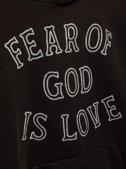 Essentials Fear Of God Is Love Hoodie Brown