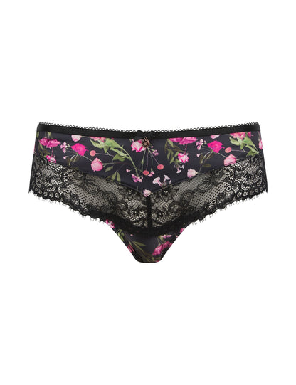 Ted Baker Hope Floral Print Lace Panel Brazilian Knickers Women's