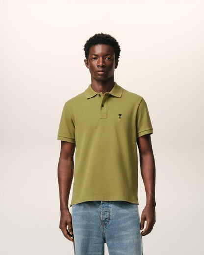 Green Cotton Short Sleeves Ami De Coeur Polo Shirt