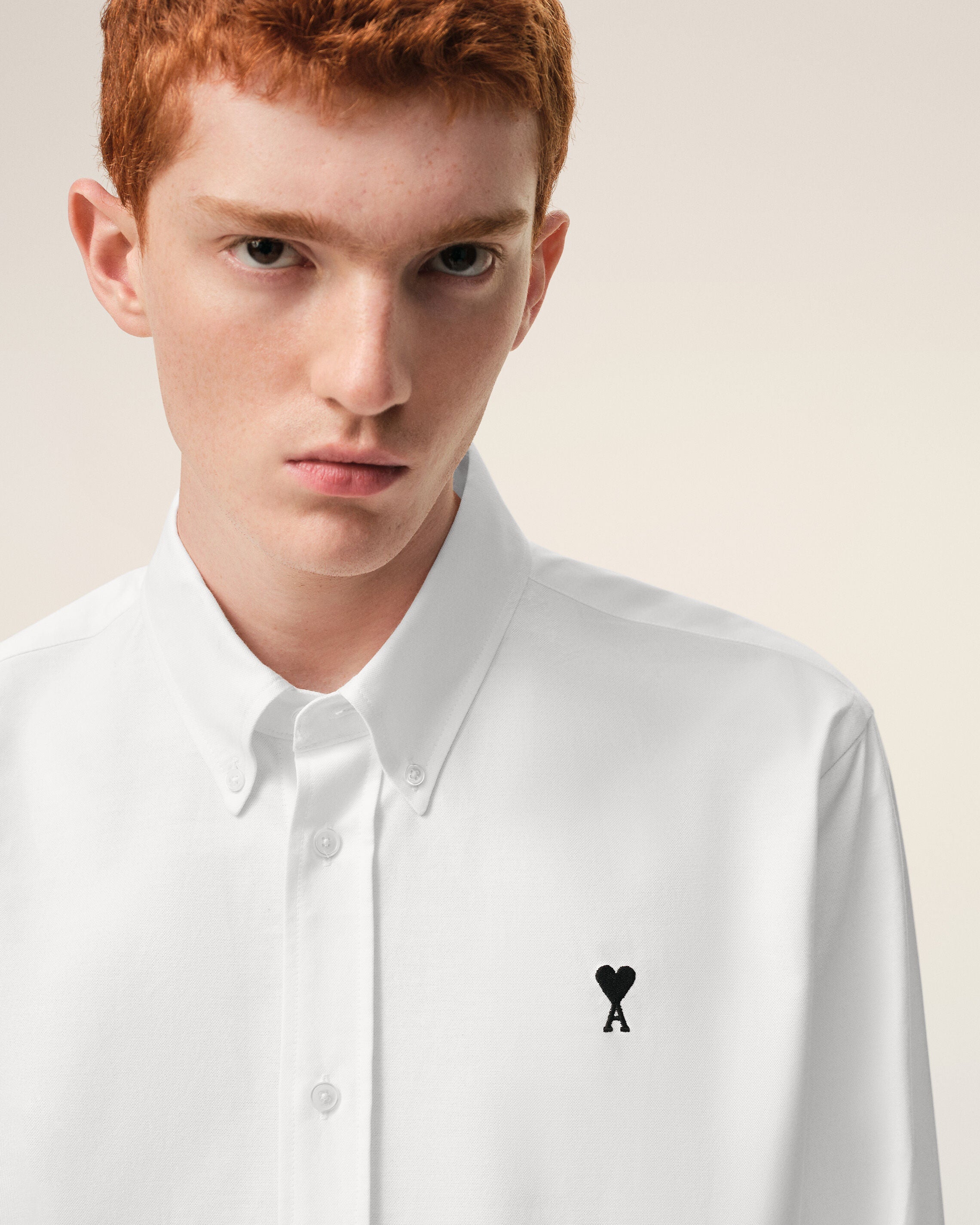 White Cotton Ami De Coeur Oxford Shirt