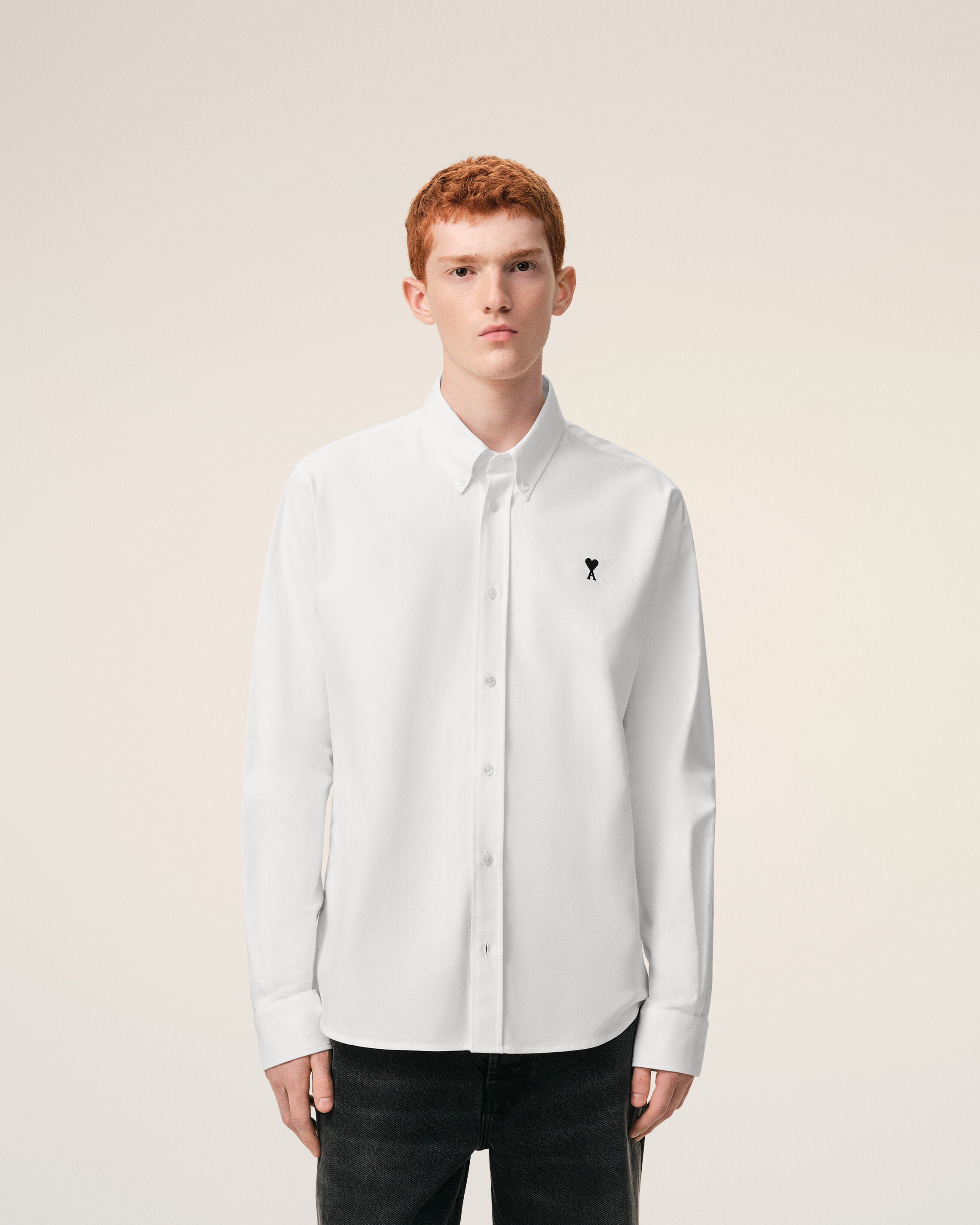 White Cotton Ami De Coeur Oxford Shirt