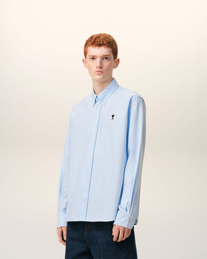 Blue Cotton Ami De Coeur Oxford Shirt