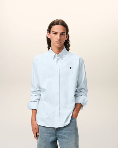 Blue Cotton Ami De Coeur Oxford Shirt