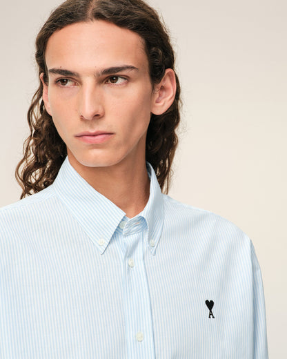 Blue Cotton Ami De Coeur Oxford Shirt