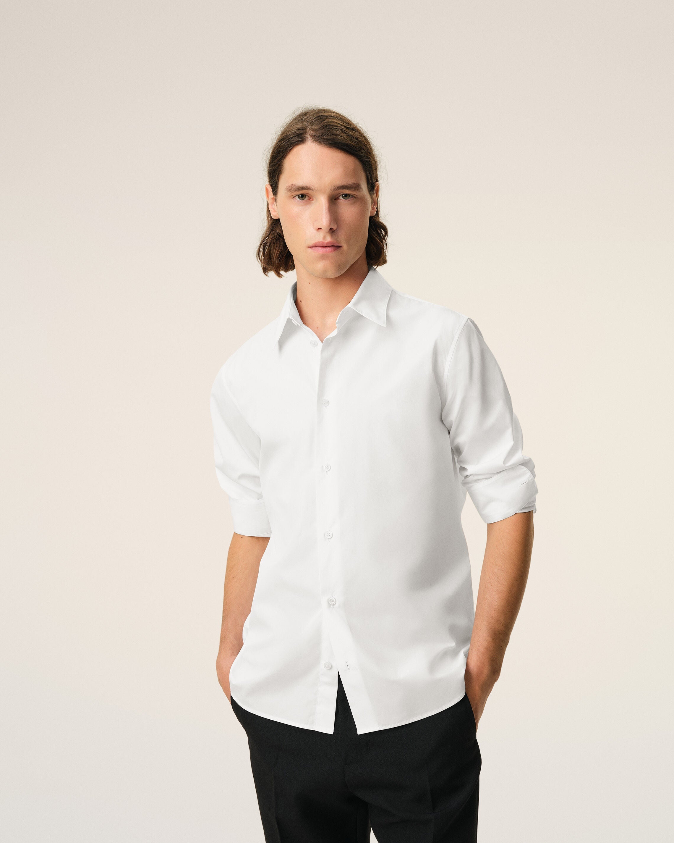 White Cotton Tailor Embroidered Ami De Coeur Shirt