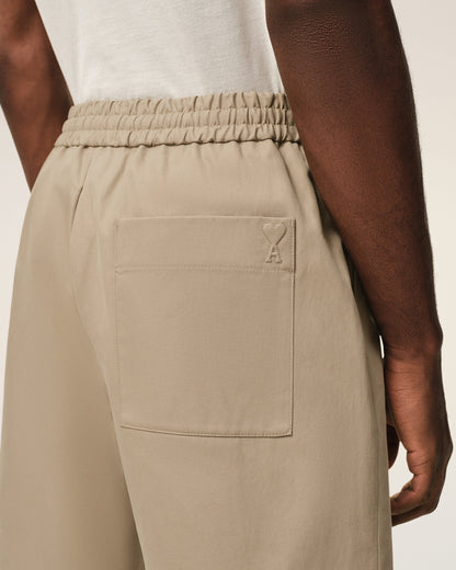 Beige Cotton Elasticated Waist Ami De Coeur Shorts
