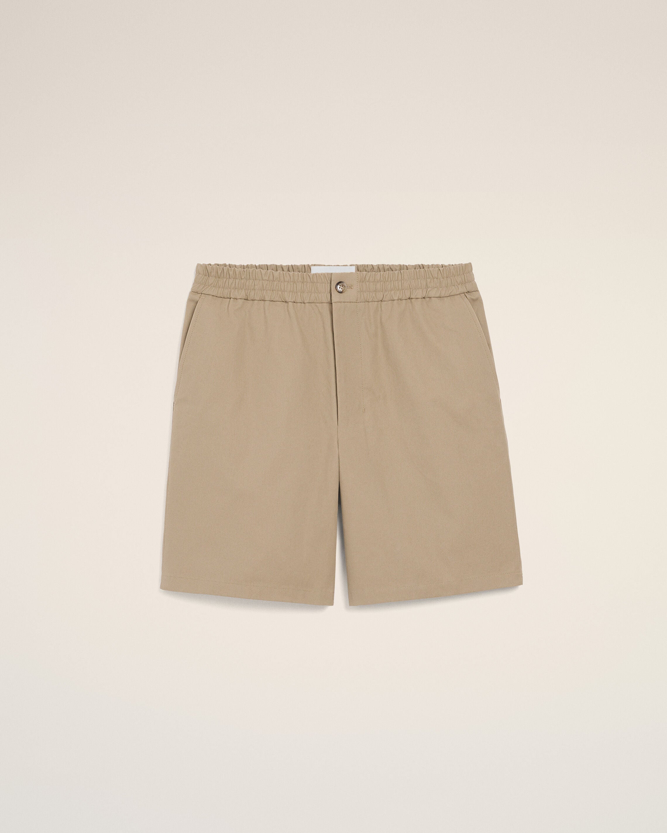 Beige Cotton Elasticated Waist Ami De Coeur Shorts