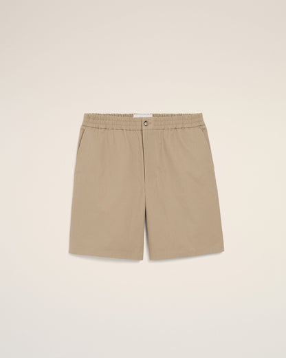 Beige Cotton Elasticated Waist Ami De Coeur Shorts