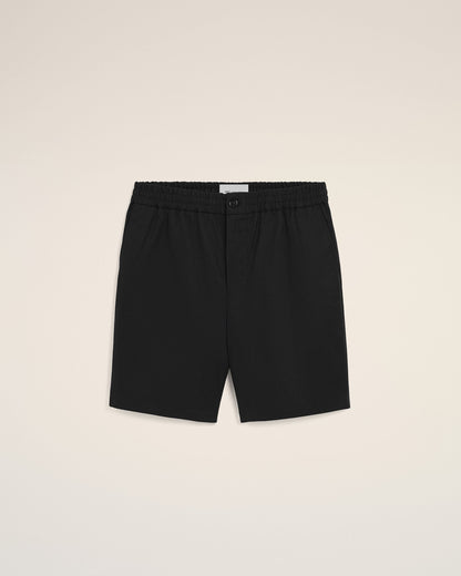 Black Cotton Elasticated Waist Ami De Coeur Shorts
