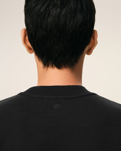 Black Cotton Ami De Coeur Sweatshirt