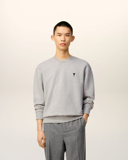Grey Cotton Contrasted Ami De Coeur Sweatshirt