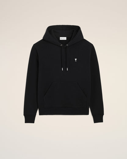 Black Cotton Ami De Coeur Hoodie