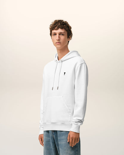 White Cotton Ami De Coeur Hoodie