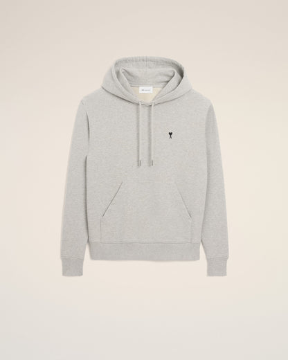 Grey Cotton Contrasted Ami De Coeur Hoodie