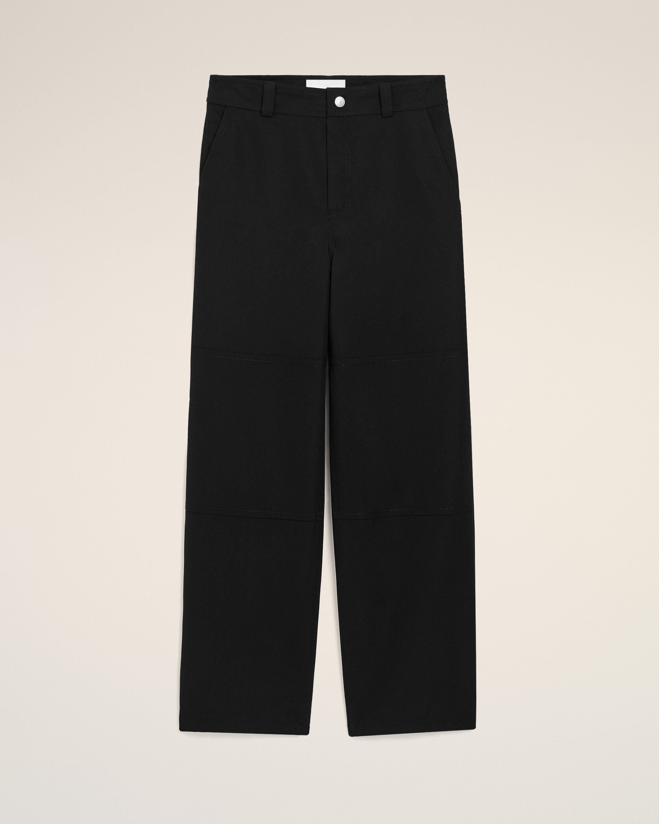 AmiParis Black New Wool Worker Trousers