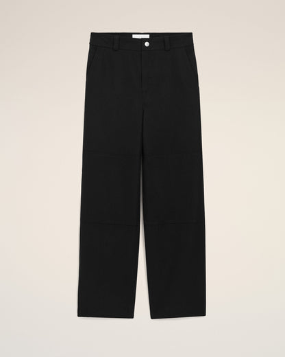 AmiParis Black New Wool Worker Trousers