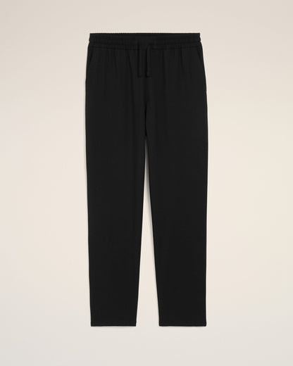 AmiParis Black New Wool Elasticated Waist Trousers