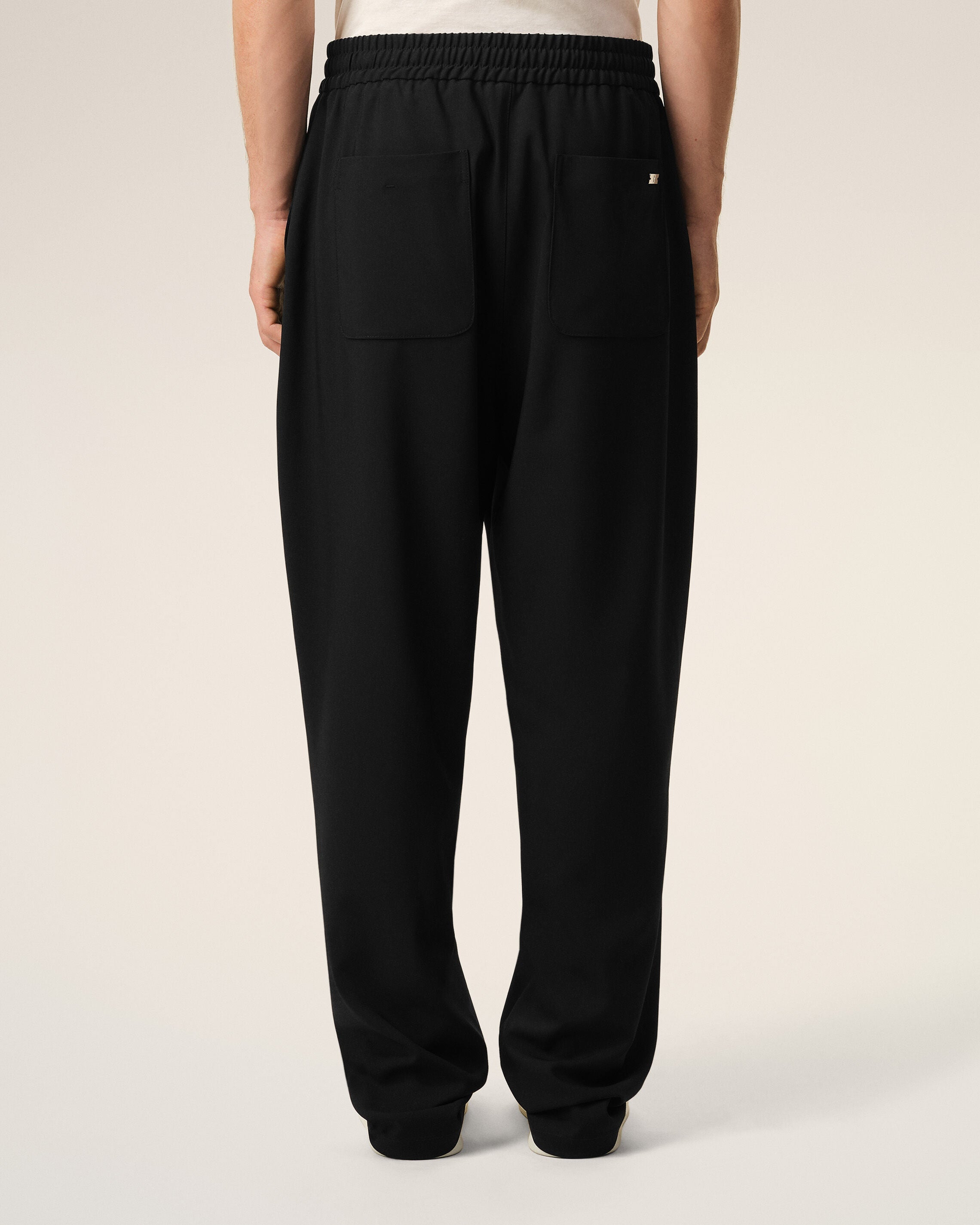 AmiParis Black New Wool Elasticated Waist Trousers