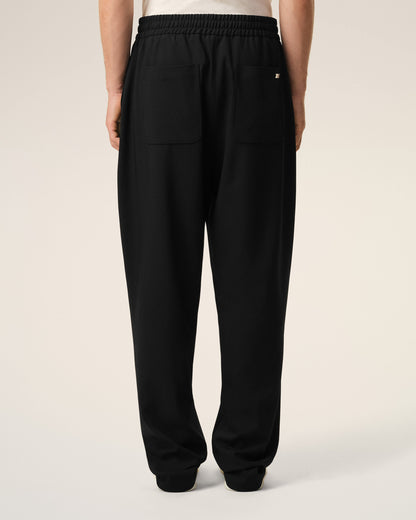 AmiParis Black New Wool Elasticated Waist Trousers