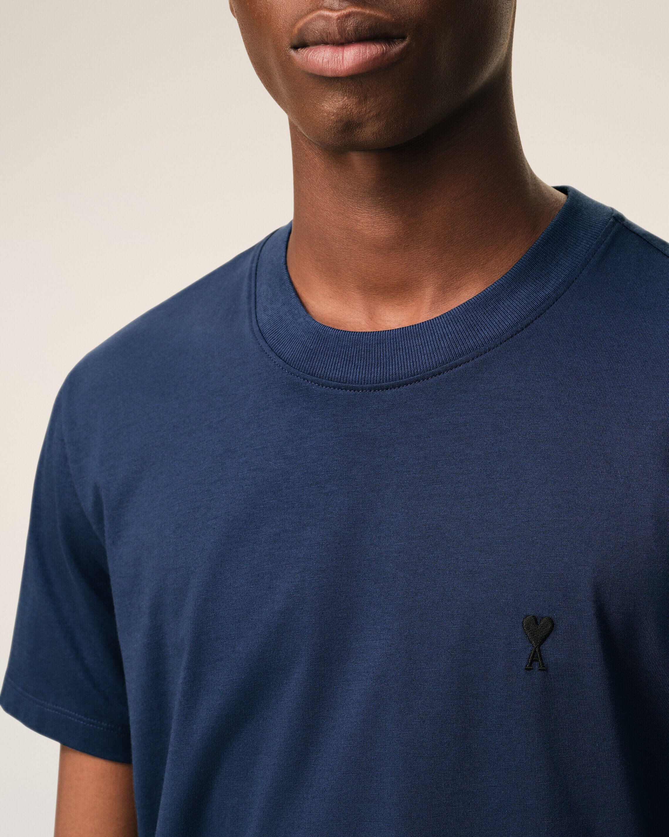 Blue Cotton Ami De Coeur Tshirt