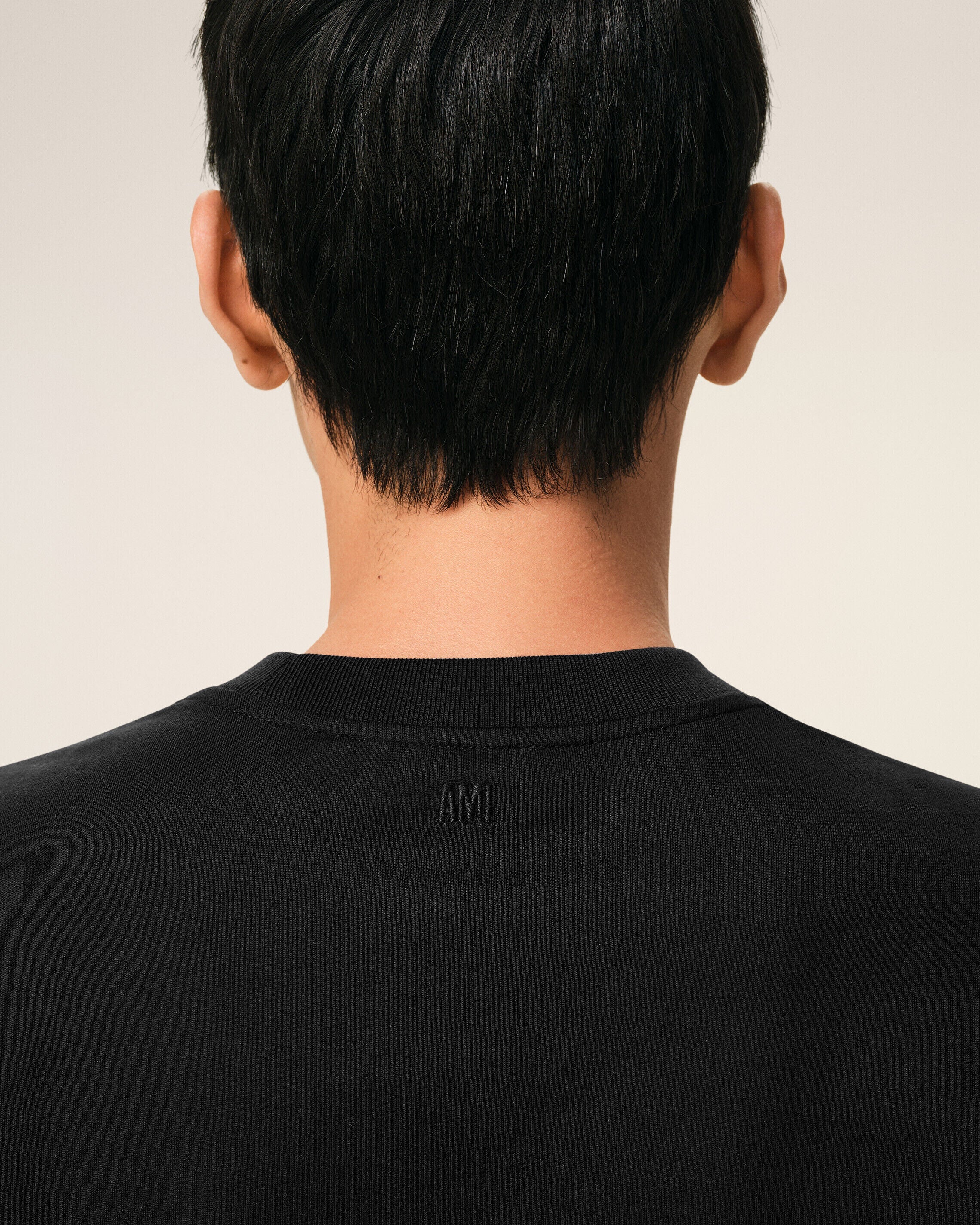 Black Cotton Ami De Coeur Tshirt