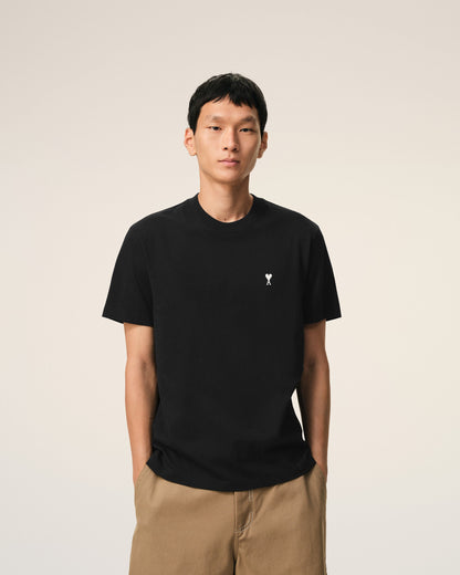 Black Cotton Ami De Coeur Tshirt