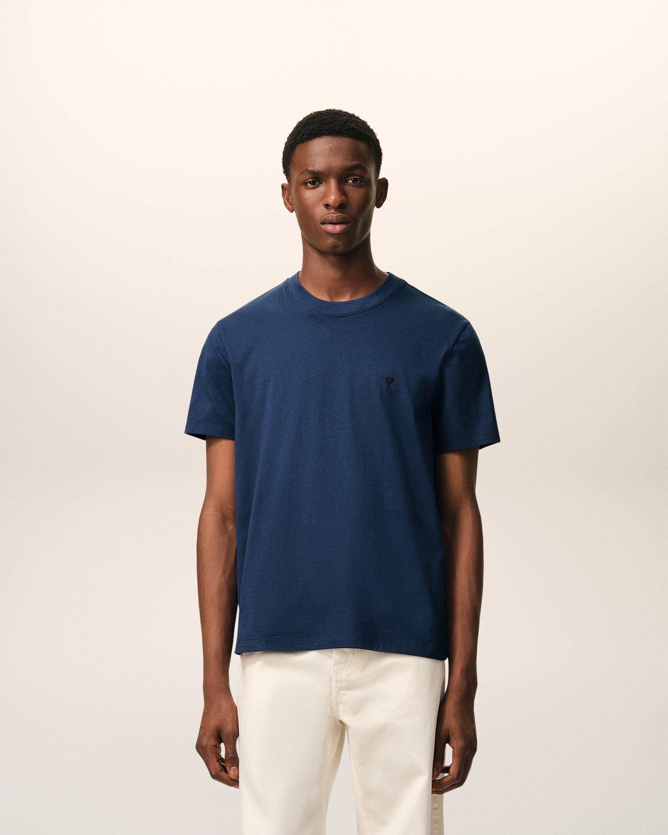 Blue Cotton Ami De Coeur Tshirt